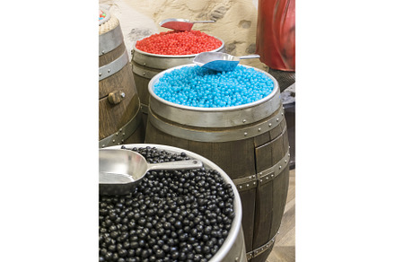 Pile of colorful candies at a candy, a Food & Drink Photo by RF Images