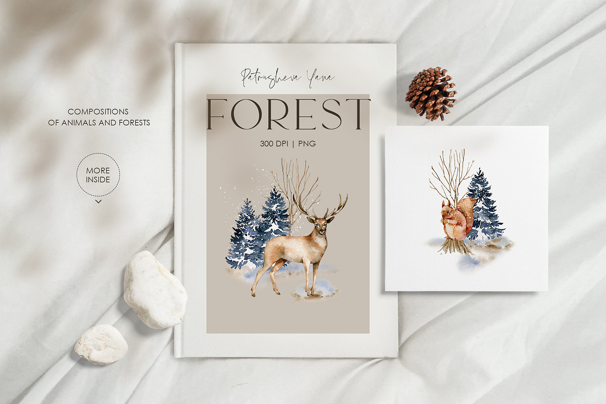 FOREST - Watercolor Collection, an Animal Illustration by PatrushevaYana (Photo 7 of 8)