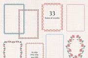 Cross Stitched - Frames & Letters, a Decorative Illustration by Essentially Nomadic (Thumbnail 8 of 11)