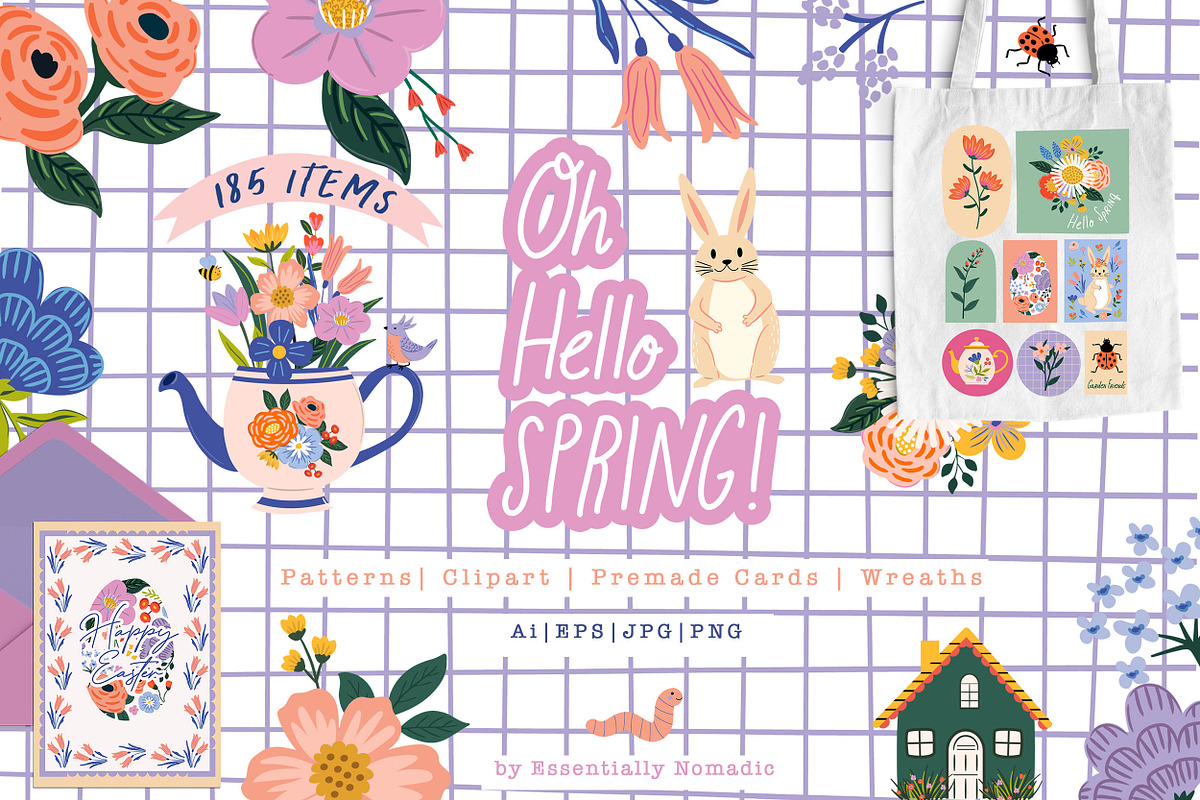 Spring Floral Clipart Collection, an Object Illustration by Essentially Nomadic (Photo 1 of 14)