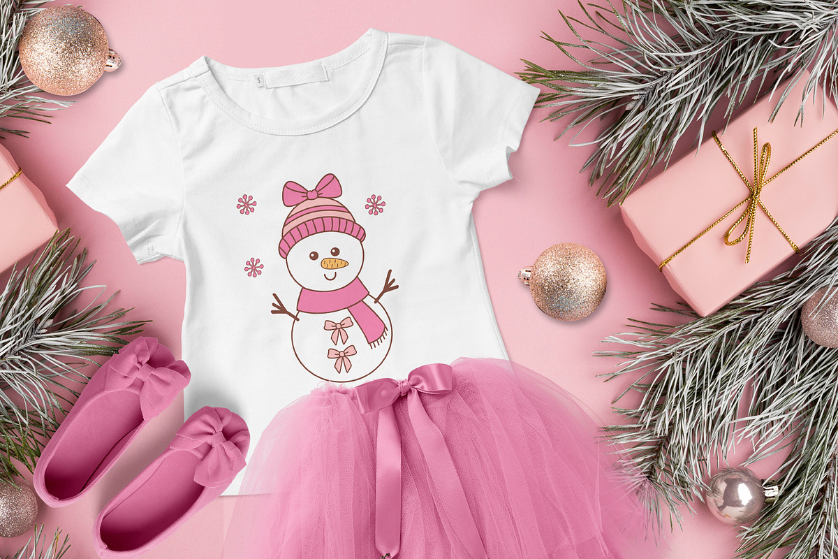 Pink Christmas Vector Collection, a Seasonal Illustration by NataKa (Photo 10 of 11)