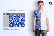 Men's Vneck Tshirt Mockup, a Shirt Mockup by Designertale (Thumbnail 2 of 12)