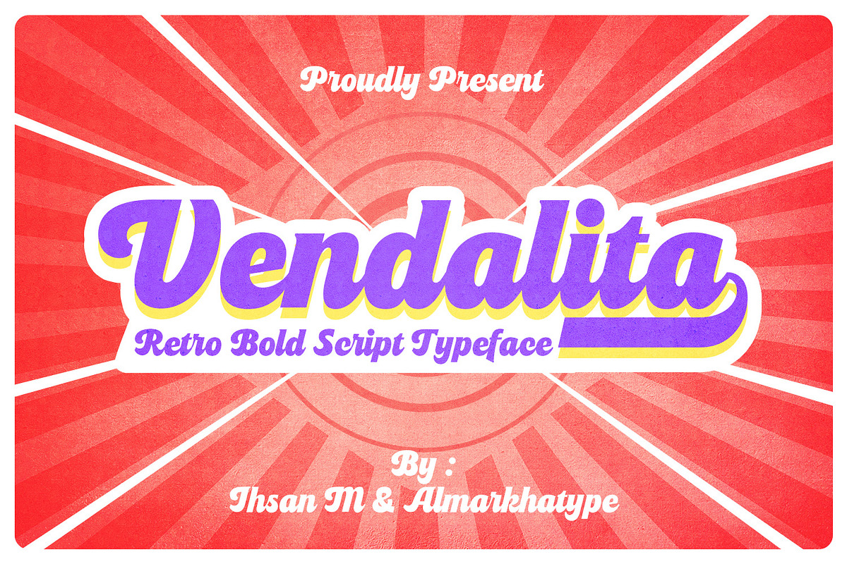 Vendalita – Retro Bold Script, a Script Font by Almarkhatype (Photo 1 of 11)