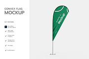 Stand Convex Flag Banner Mockup, a Product Mockup by graphypix (Thumbnail 4 of 4)