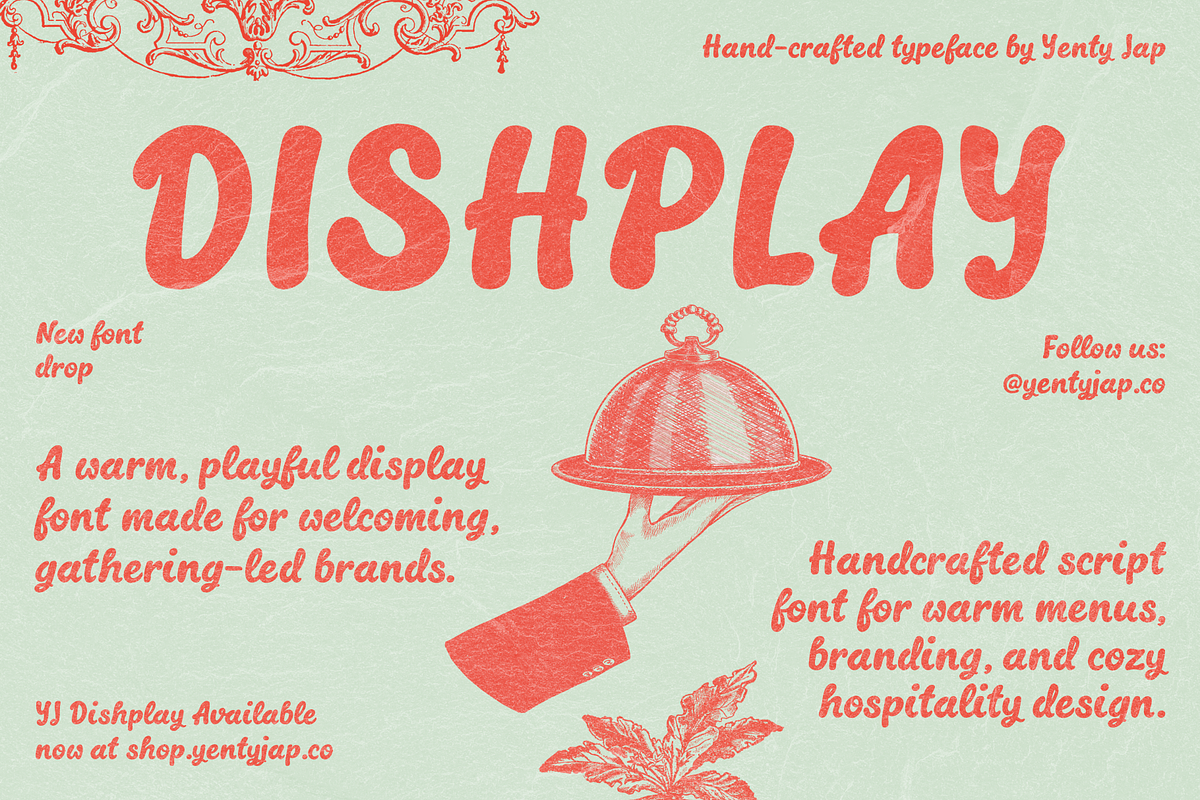 YJ Dishplay – Playful Display Font, a Handwritten Font by YENTY JAP CO (Photo 6 of 7)