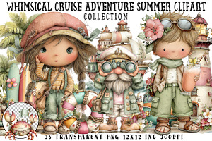 Cruise Adventure Summer Clipart, an Illustration by OK Design
