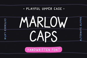 Marlow Caps | Clean Handwritten Font