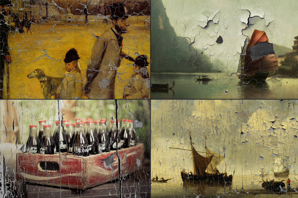 15 Vintage Overlay Textures Mock-up preview 5