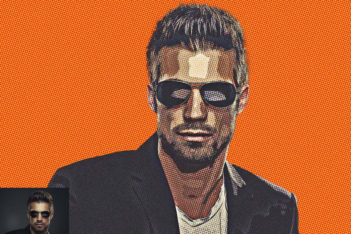 Pop Art Halftone Effect Ps Action, an Action Add-On by Studio Retouch (Photo 7 of 12)
