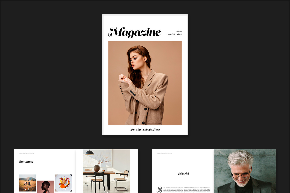 Print Magazine Layout, a Magazine Template by tomsarraipodesign