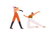 Dancing people. Dancers set, posters, a Person Illustration by PaperTrident (Thumbnail 2 of 12)