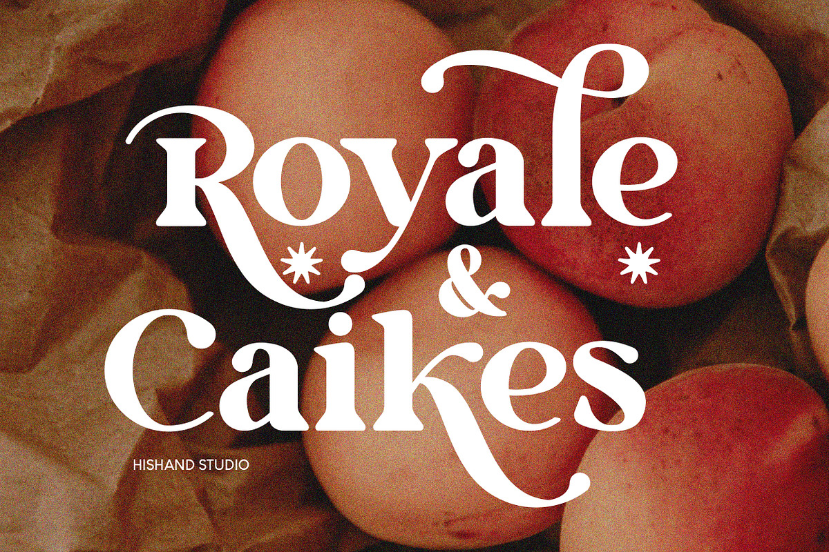 Royale & Caikes Elegant Typeface, a Serif Font by Hishand Studio (Photo 1 of 10)