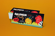 Black Flat Halloween Party Ticket, a Card Template by graphicook (Thumbnail 2 of 3)