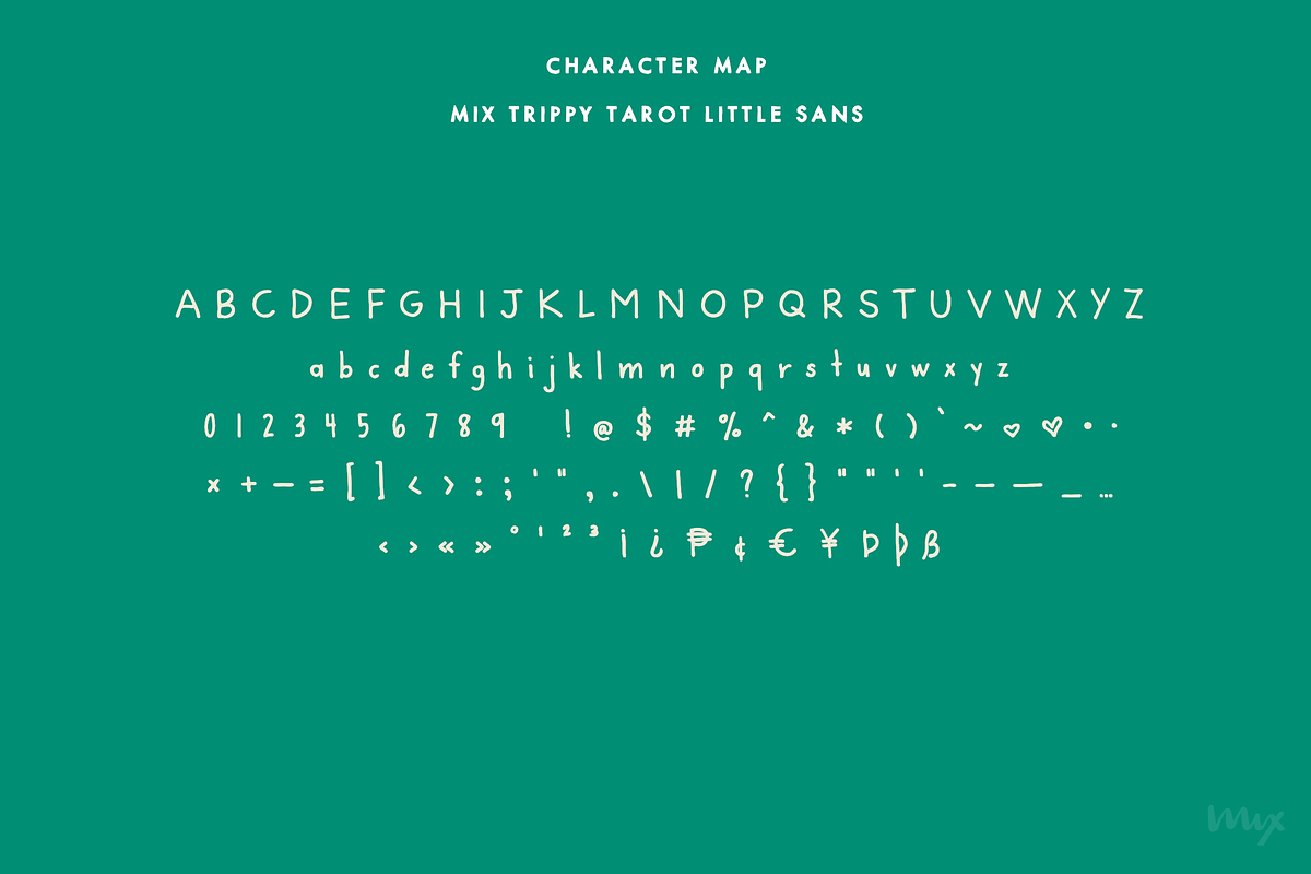 Trippy Tarot (3-Piece Font Family), a Sans Serif Font by Mix Fonts (Photo 4 of 8)