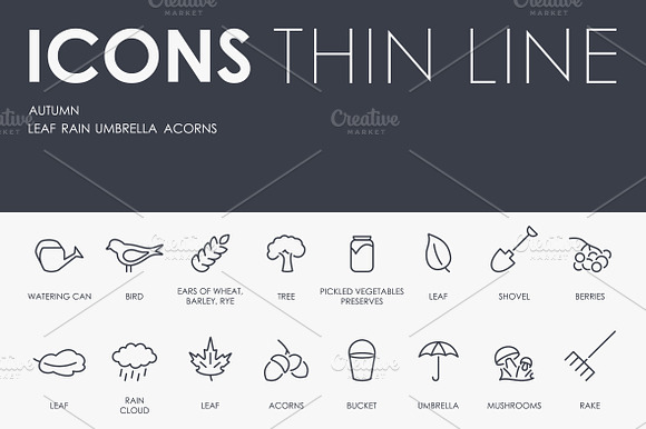 Autumn Thinline Icons