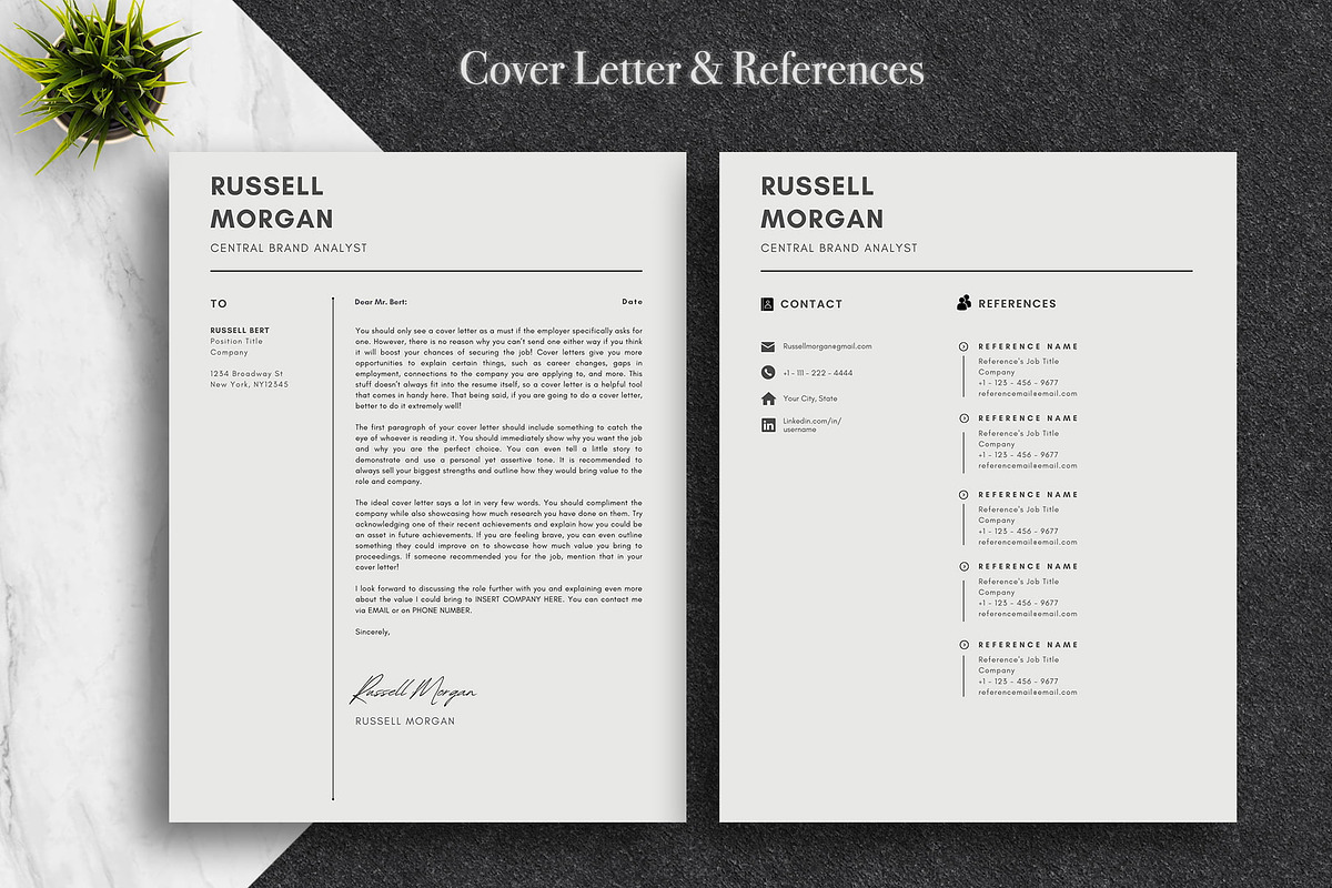 Neat Modern CV Template Pack | Canva, a Resume Template by Lux Resume (Photo 4 of 9)