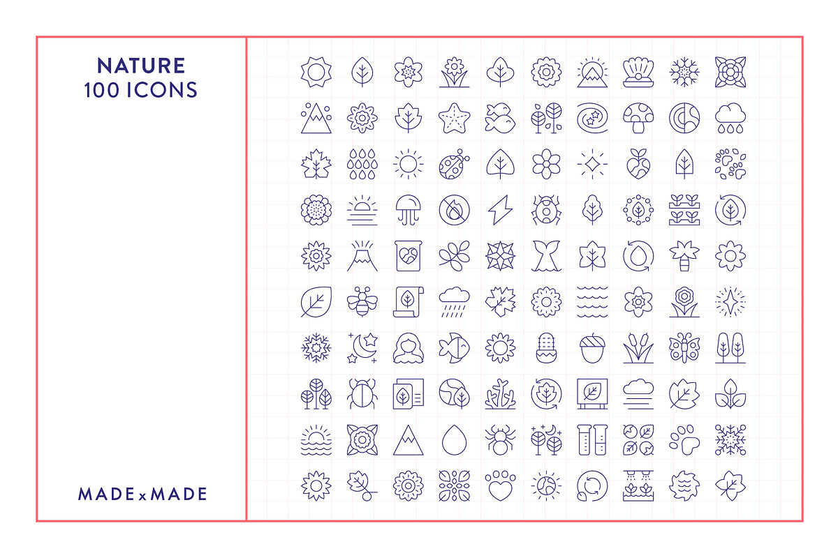 Nature Line Icons, an Outline Icon by Made by Made (Photo 5 of 7)