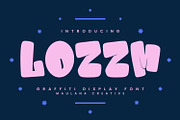 Lozzm Graffiti Display Font, a Sans Serif Font by Maulana Creative (Thumbnail 1 of 7)
