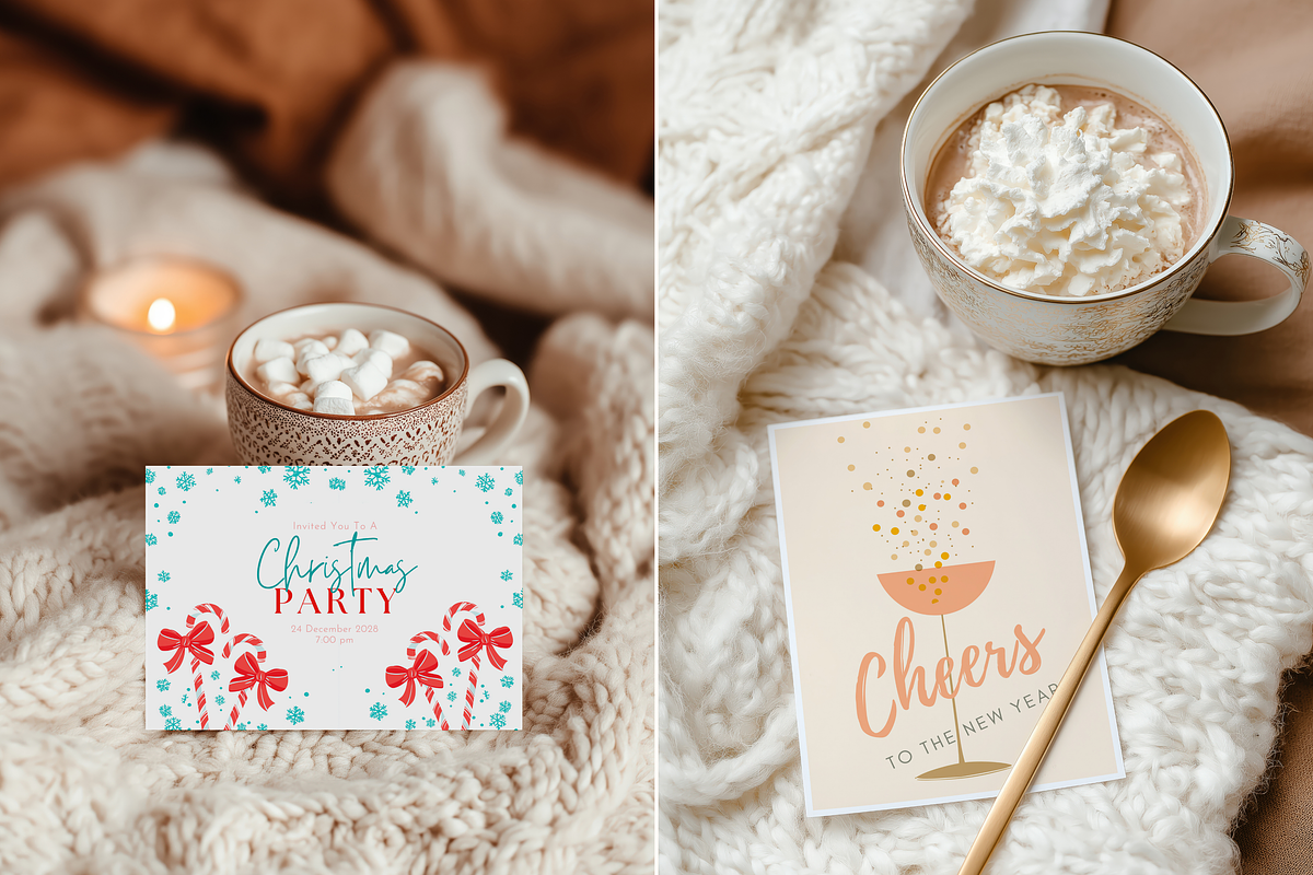 Christmas Card Mockup Bundle, a Product Mockup by Serenefeeling (Photo 3 of 14)