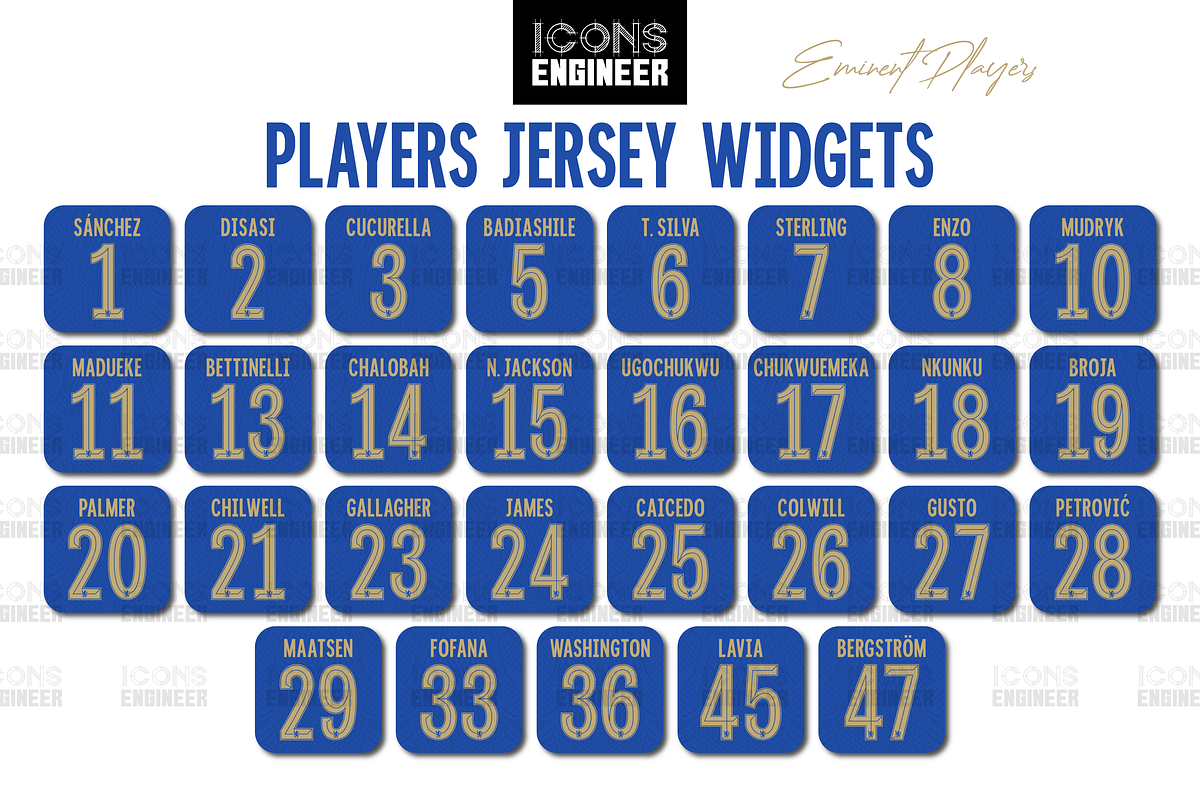 Chelsea 23/24 Theme Pack | Home Kit, an Icon by IconsEngineer (Photo 3 of 11)