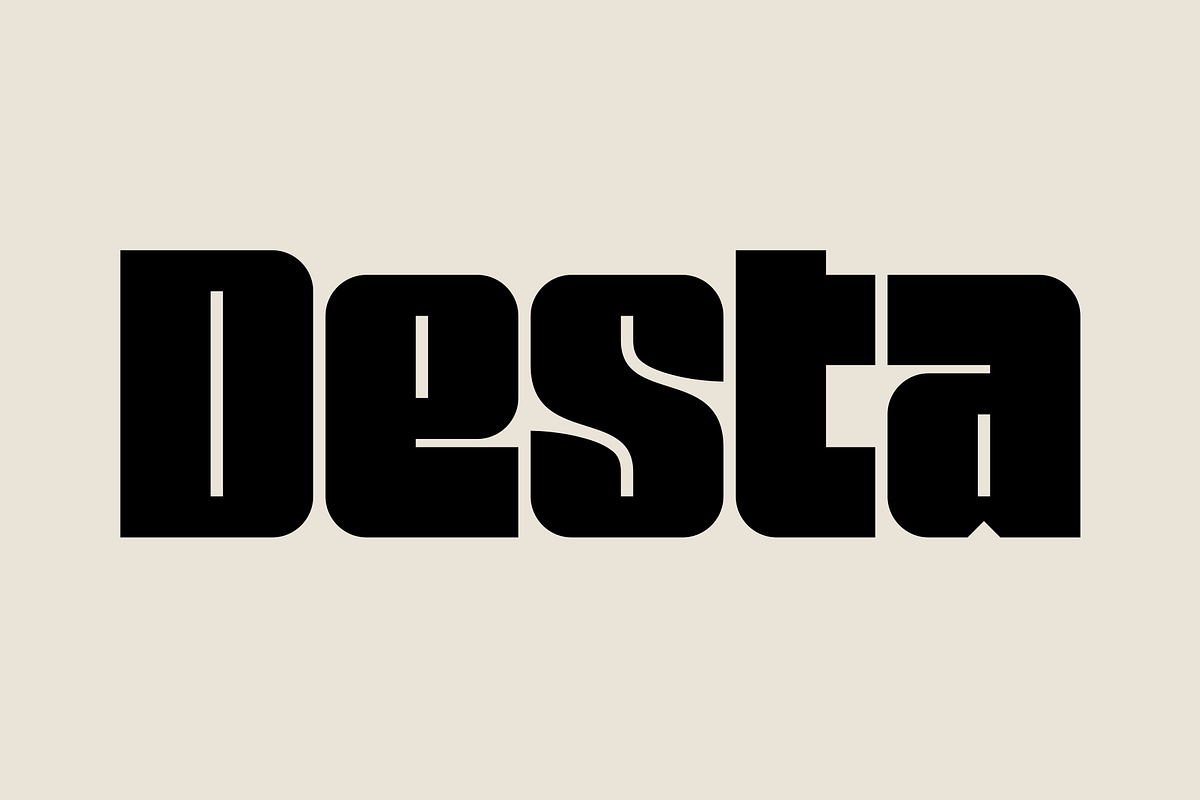 Desta – Font Family, a Font by Stefano Giliberti (Photo 1 of 9)