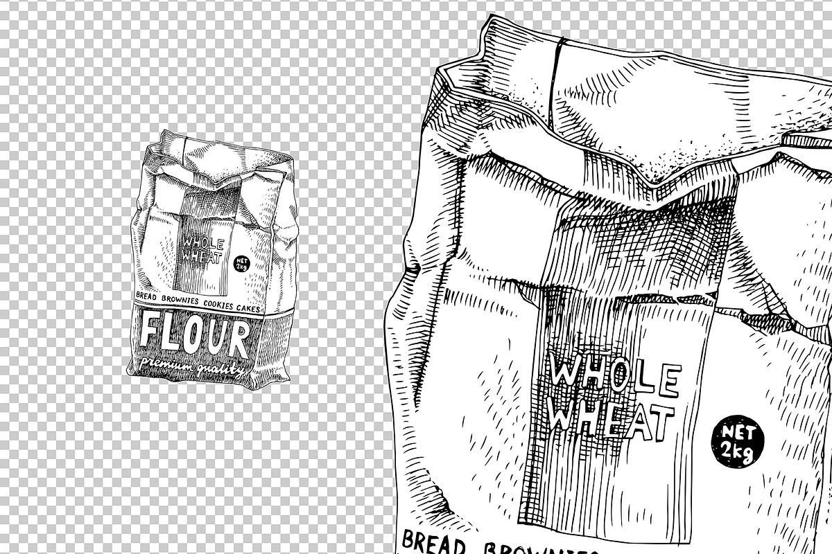 Smell of baking hand drawn set, a Food Illustration by handsketched (Photo 8 of 9)