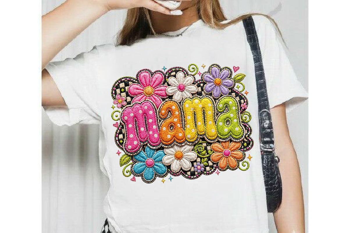 Yarn Floral Mama, Mothers Day PNG, a Transportation Illustration by DreamCafeArt (Photo 2 of 5)