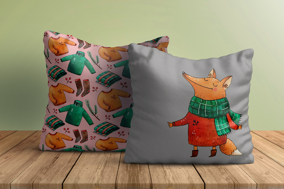 Cozy Fox set, an Animal Illustration by Ekaterina Goncharova (Photo 6 of 8)