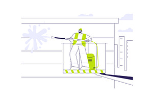 Pressure washing service abstract, an Object Illustration by Visual Generation