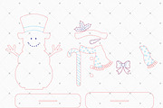 Laser Cut Snowman Decor, a Pattern Graphic by taramija (Thumbnail 3 of 3)
