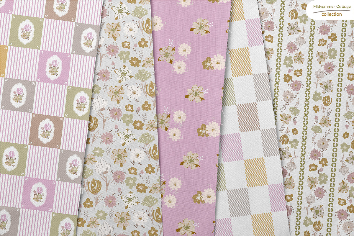 Midsummer Cottage - Patterns, a Pattern Graphic by InaCorart (Photo 2 of 6)