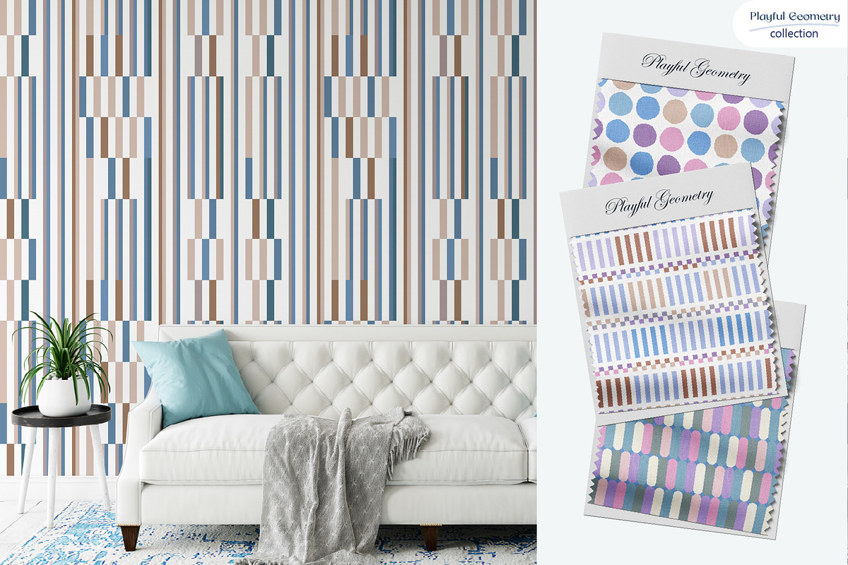 Playful Geometry - Pattern Bundle, a Pattern Graphic by InaCorart (Photo 14 of 17)