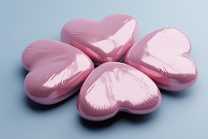 10 Bundle 3D Render Heart And Love