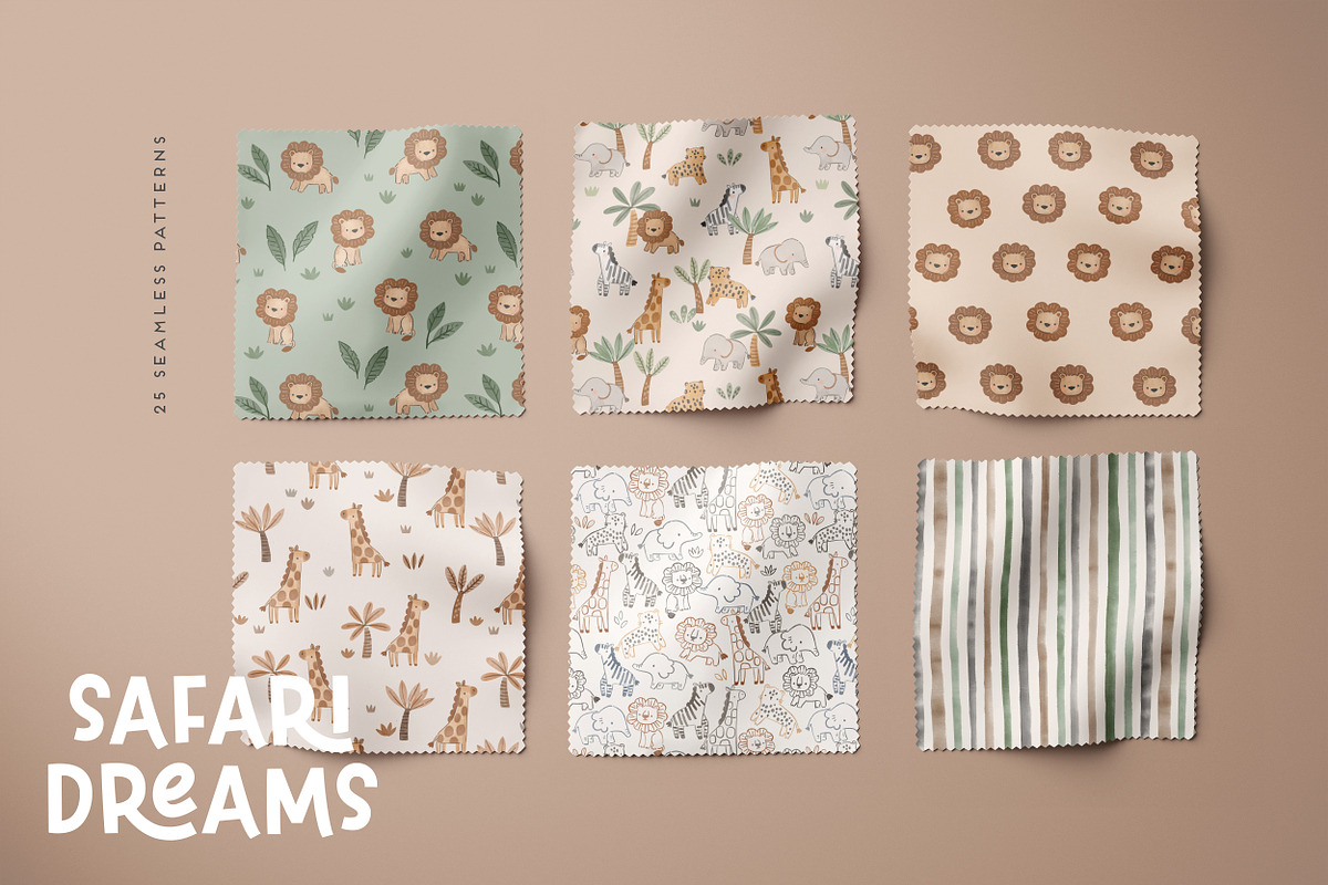 Safari Dreams – Kids Safari Seamless, a Pattern Graphic by Point and Poem (Photo 5 of 14)