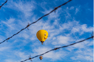 Hot air balloon with a painted smile, a Nature Photo by Elizaveta Galitskaya