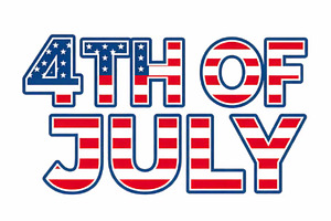 Happy 4TH JULY Typography Design, an Empty State Illustration by VetalStock