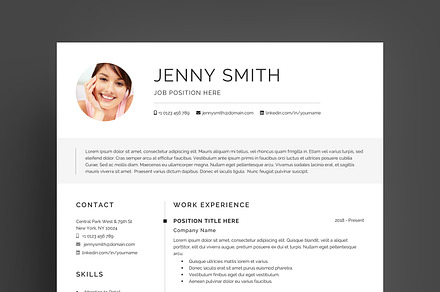 Resume Template Word Modern Clean CV
