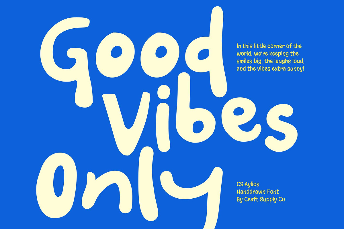 CS Aylios – Hand Drawn Font, a Handwritten Font by Craft Supply Co. (Photo 6 of 8)