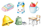 Watercolor Back to School Clipart, an Illustration by Daily.Designs (Thumbnail 2 of 5)