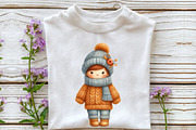 Bewitching Autumn Doll Clipart, an Illustration by Rose Art (Thumbnail 7 of 9)