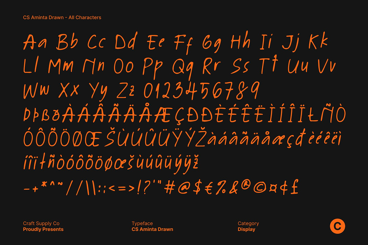 CS Aminta Drawn, a Handwritten Font by Craft Supply Co. (Photo 8 of 8)