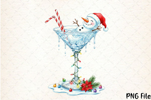 Funny Snowman Wine Christmas PNG, a Seasonal Illustration by YA Design