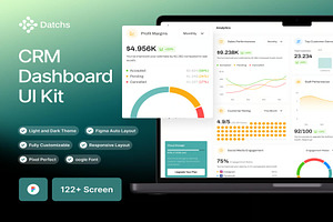 Datchs CRM Dashboard UIKit for Sales, an UI Kit Template by Lumina_ui_ux202