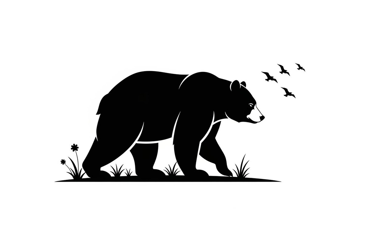 Nature Wildlife Bear Silhouette Bund, an Illustration by Designs_River (Photo 44 of 51)