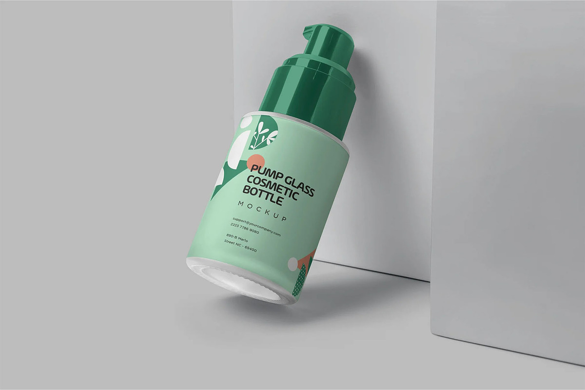 Glass Airless Pump Bottle Mockups, a Product Mockup by megostudi0 (Photo 3 of 7)