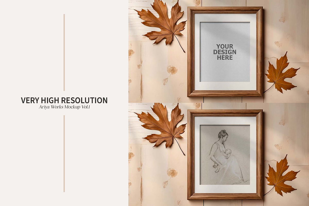 Maple Sauté | 5 Wooden Frame Mockup, a Household Mockup by Ariya Works (Photo 3 of 6)