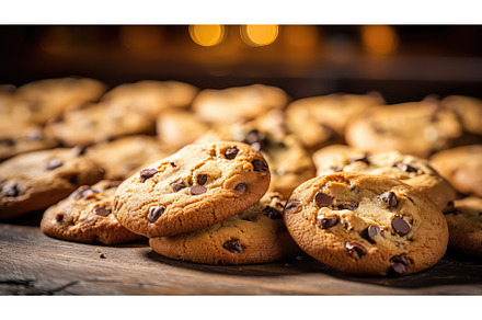 homemade chip cookies food ai, a Background Photo by pikepicture