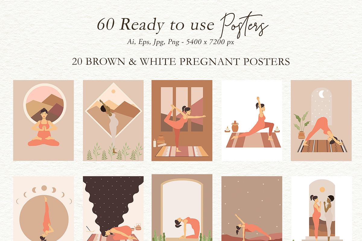 Yoga Women Illustrations Big Pack, a Person Illustration by Motion-Box (Photo 14 of 27)