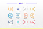 Crypto Logo Icon Set, an Outline Icon by NeonLeon (Thumbnail 4 of 6)