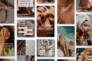 Skincare Instagram Templates Canva
